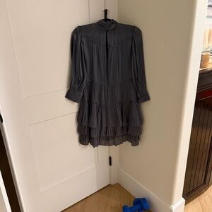 Cinq a Sept Metallic Gray Dress